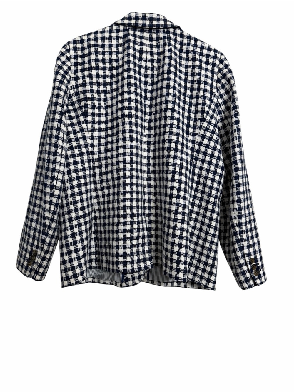 J.Crew Parke Gingham Blazer Linen Cotton size 18 - Picture 4 of 9